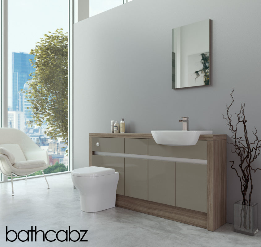 SIDONA DRIFTWOOD BASE UNITS BATHROOM FITTED FURNITURE