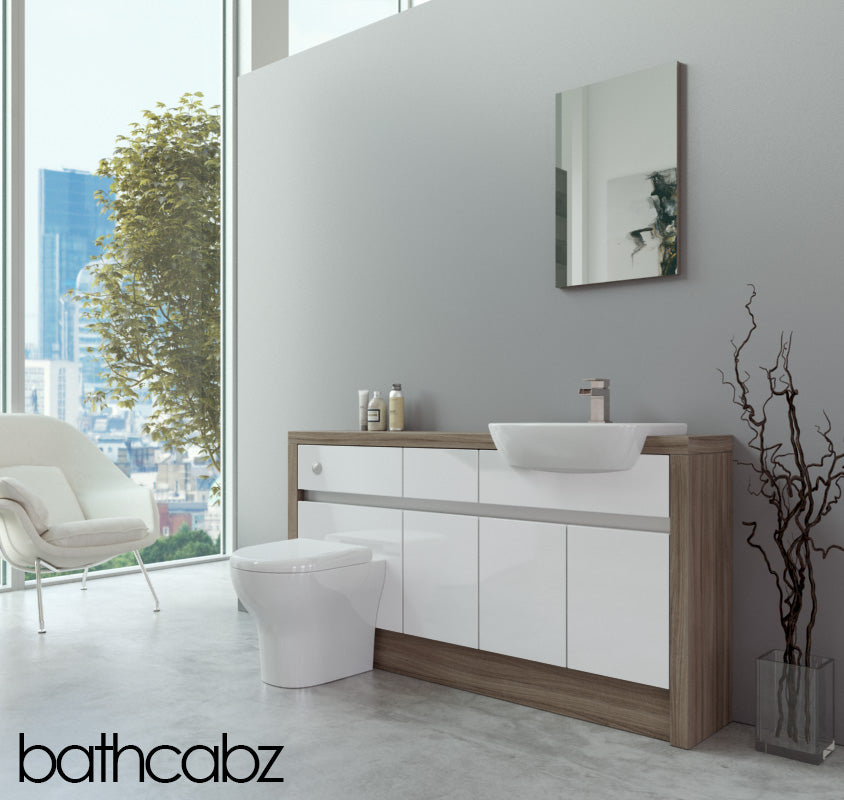 SIDONA DRIFTWOOD BASE UNITS BATHROOM FITTED FURNITURE