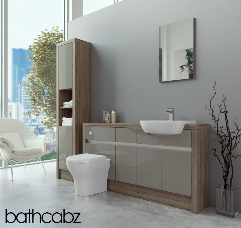 SIDONA DRIFTWOOD BASE & TALL UNIT BATHROOM FITTED FURNITURE