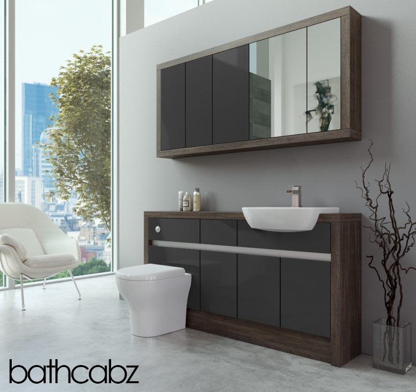 SIDONA MALI WENGE BASE & WALL UNITS BATHROOM FITTED FURNITURE