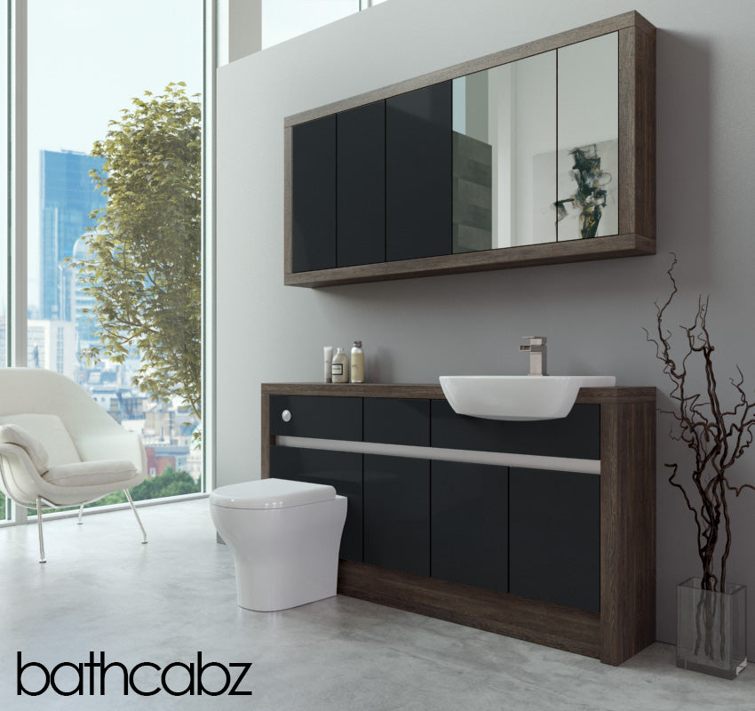 SIDONA MALI WENGE BASE & WALL UNITS BATHROOM FITTED FURNITURE