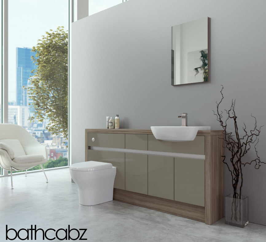 SIDONA DRIFTWOOD BASE UNITS BATHROOM FITTED FURNITURE