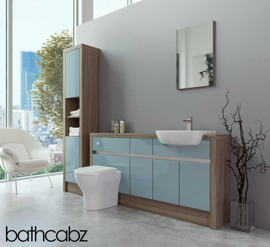 SIDONA DRIFTWOOD BASE & TALL UNIT BATHROOM FITTED FURNITURE