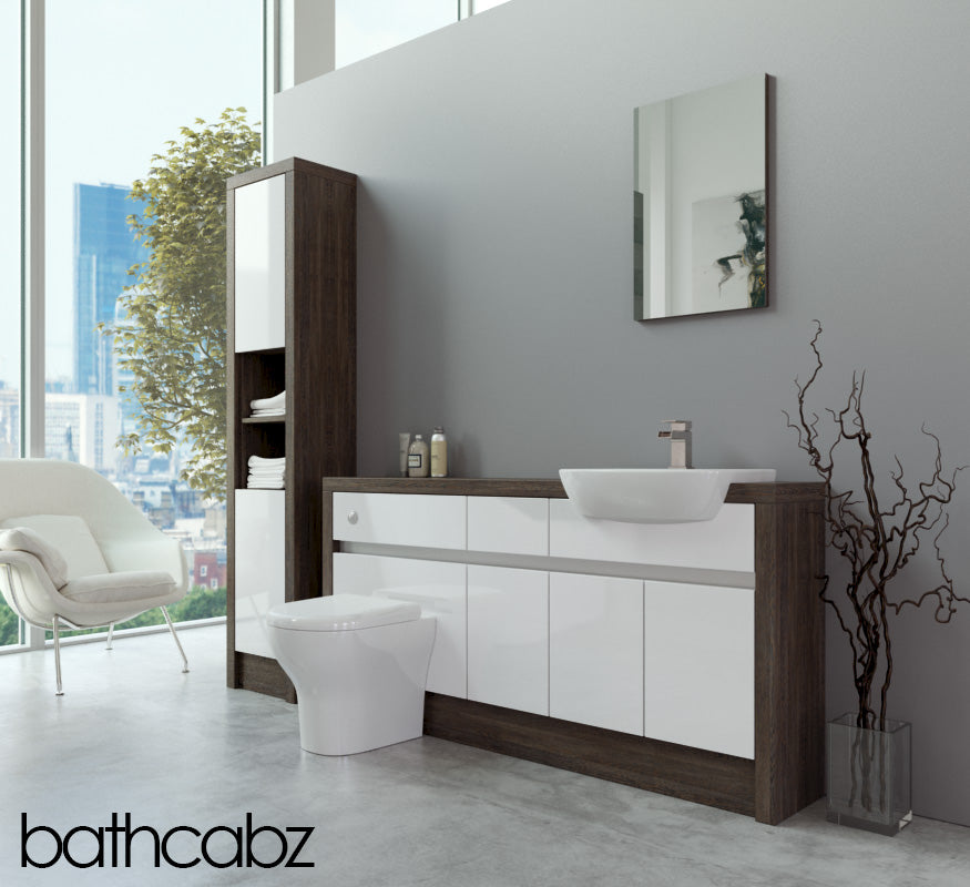 SIDONA MALI WENGE BASE & TALL UNIT BATHROOM FITTED FURNITURE
