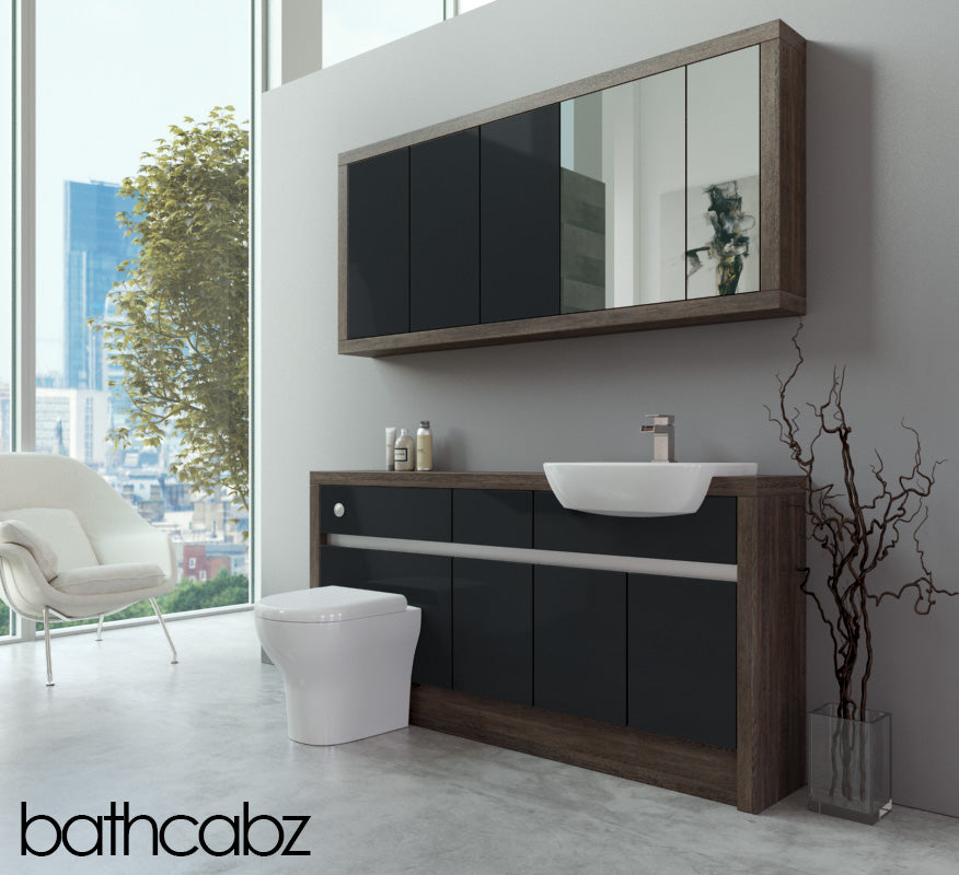 SIDONA MALI WENGE BASE & WALL UNITS BATHROOM FITTED FURNITURE