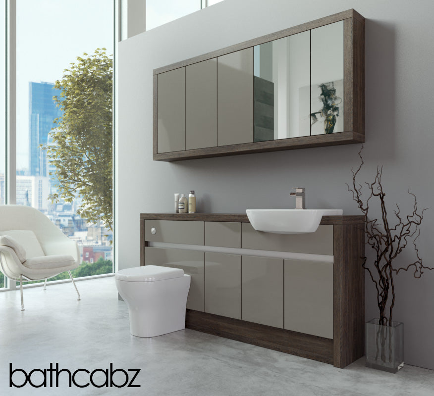 SIDONA MALI WENGE BASE & WALL UNITS BATHROOM FITTED FURNITURE