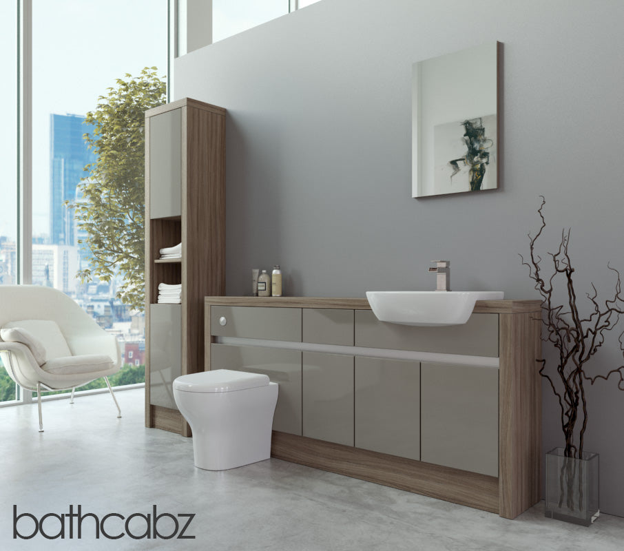 SIDONA DRIFTWOOD BASE & TALL UNIT BATHROOM FITTED FURNITURE