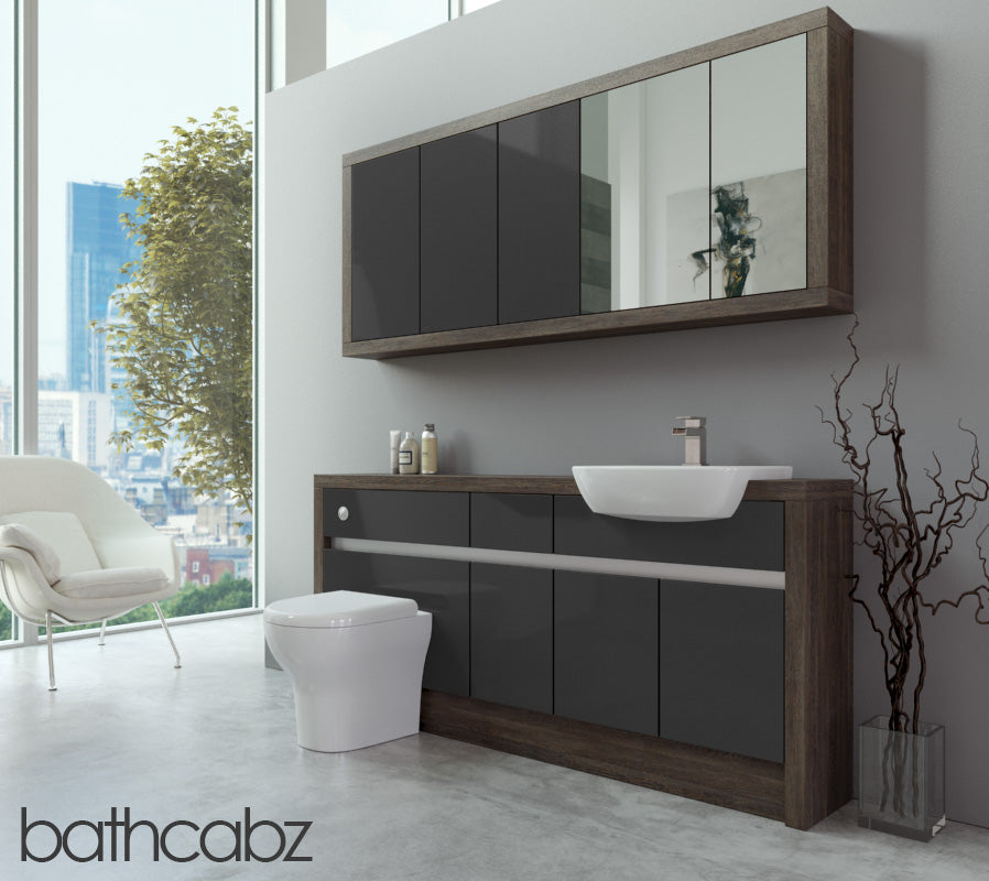 SIDONA MALI WENGE BASE & WALL UNITS BATHROOM FITTED FURNITURE