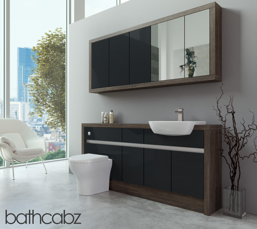 SIDONA MALI WENGE BASE & WALL UNITS BATHROOM FITTED FURNITURE