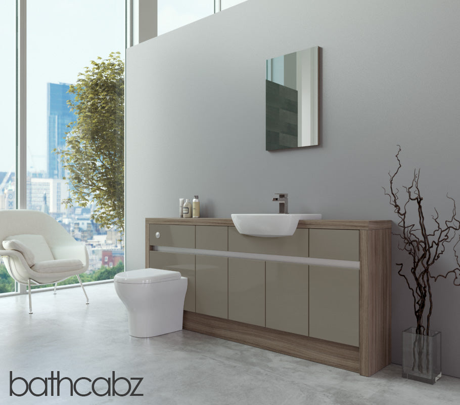 SIDONA DRIFTWOOD BASE UNITS BATHROOM FITTED FURNITURE