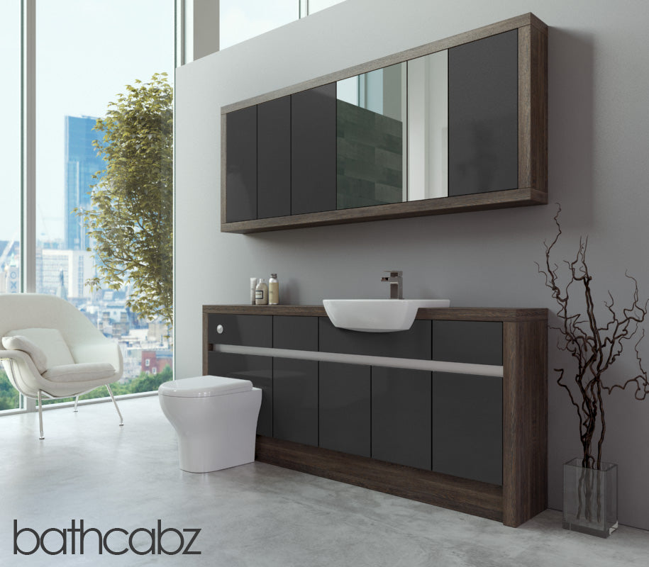 SIDONA MALI WENGE BASE & WALL UNITS BATHROOM FITTED FURNITURE