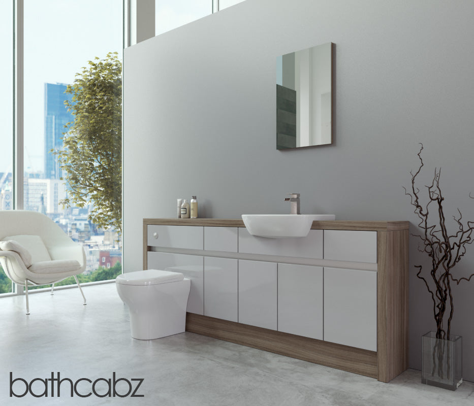 SIDONA DRIFTWOOD BASE UNITS BATHROOM FITTED FURNITURE