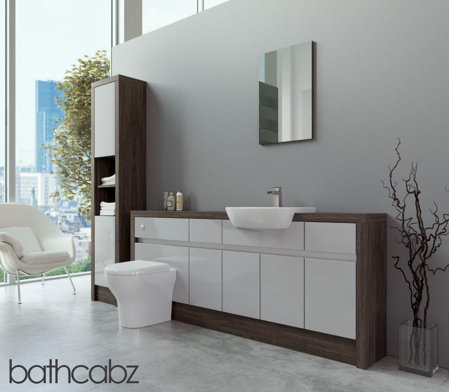 SIDONA MALI WENGE BASE & TALL UNIT BATHROOM FITTED FURNITURE