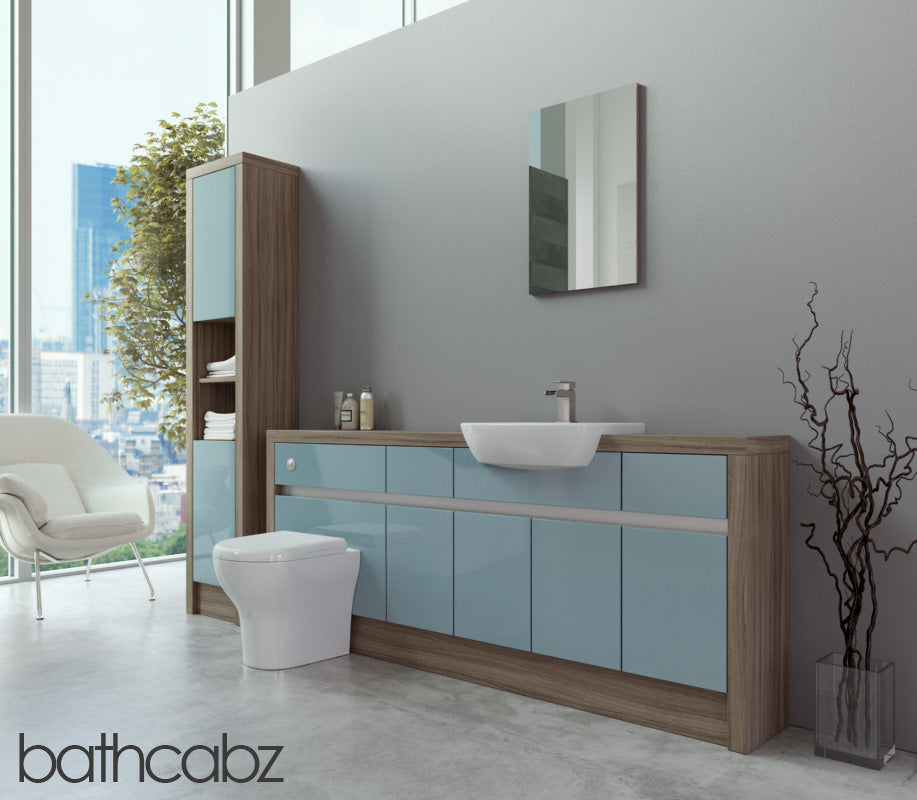 SIDONA DRIFTWOOD BASE & TALL UNIT BATHROOM FITTED FURNITURE