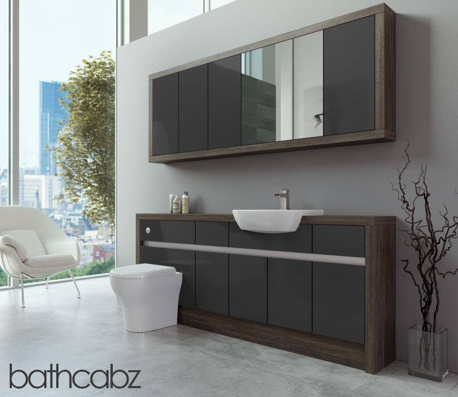 SIDONA MALI WENGE BASE & WALL UNITS BATHROOM FITTED FURNITURE