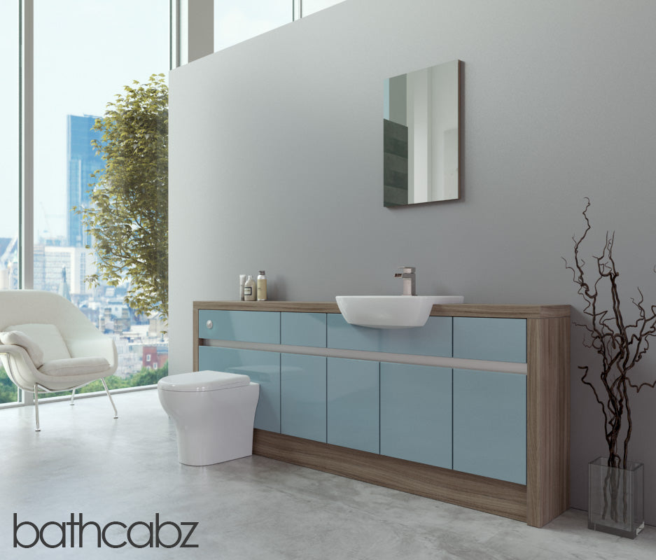 SIDONA DRIFTWOOD BASE UNITS BATHROOM FITTED FURNITURE