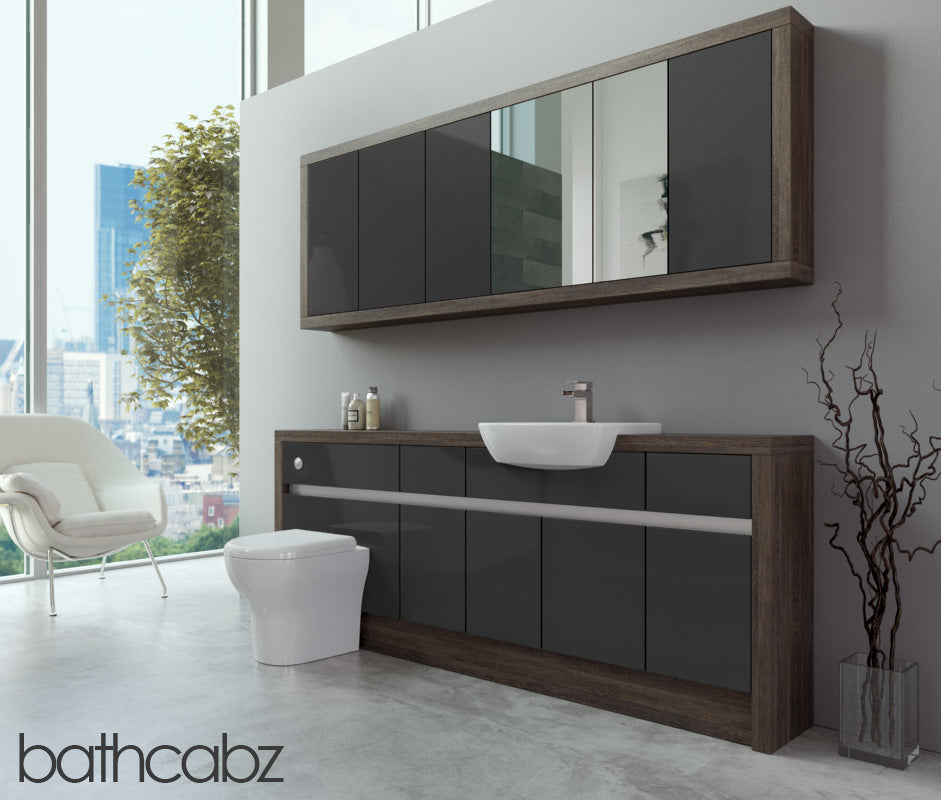 SIDONA MALI WENGE BASE & WALL UNITS BATHROOM FITTED FURNITURE