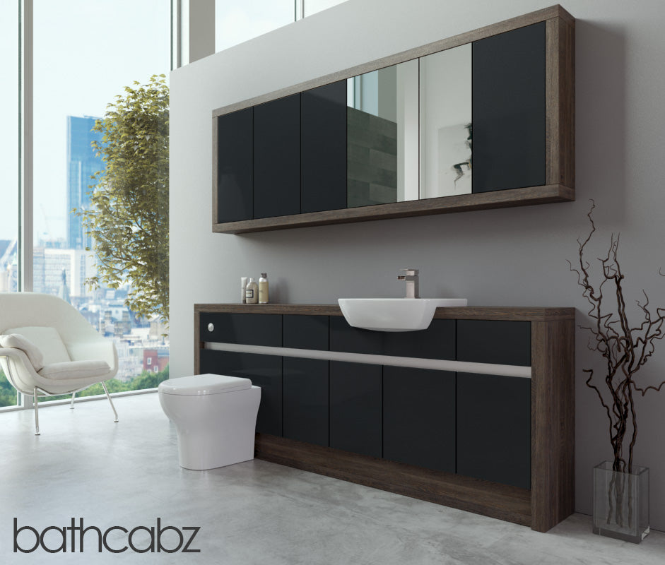 SIDONA MALI WENGE BASE & WALL UNITS BATHROOM FITTED FURNITURE