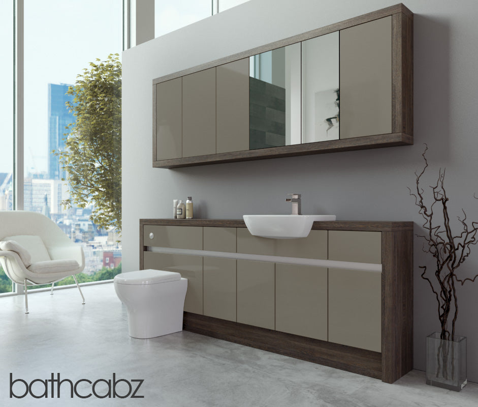 SIDONA MALI WENGE BASE & WALL UNITS BATHROOM FITTED FURNITURE