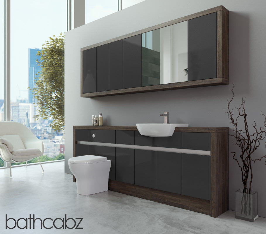 SIDONA MALI WENGE BASE & WALL UNITS BATHROOM FITTED FURNITURE