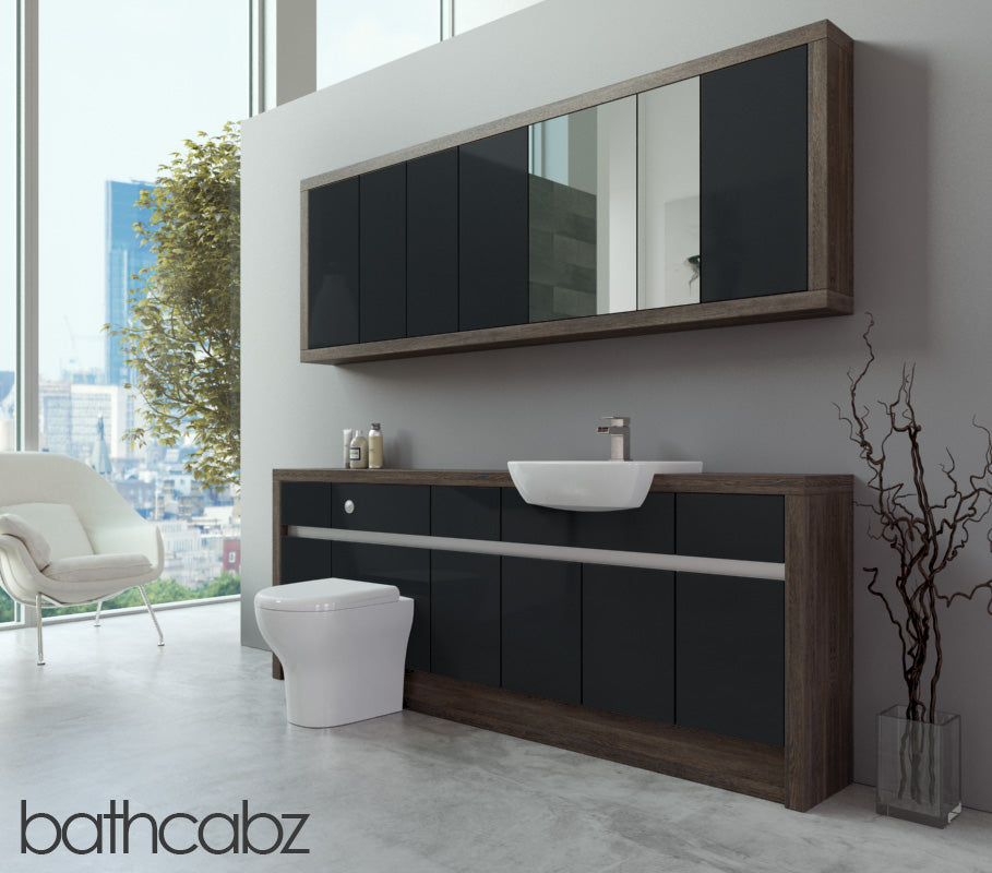 SIDONA MALI WENGE BASE & WALL UNITS BATHROOM FITTED FURNITURE
