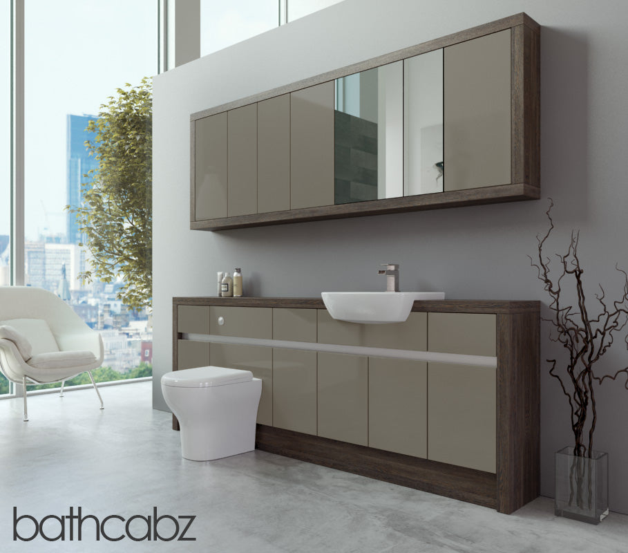 SIDONA MALI WENGE BASE & WALL UNITS BATHROOM FITTED FURNITURE