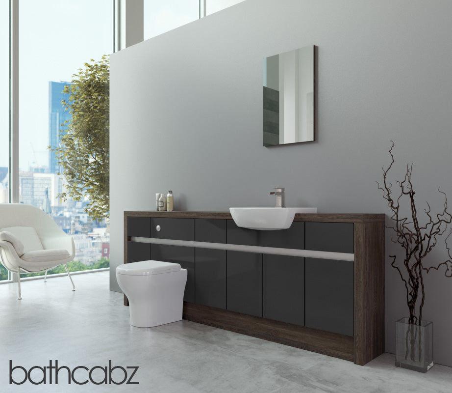 SIDONA MALI WENGE BASE UNITS BATHROOM FITTED FURNITURE