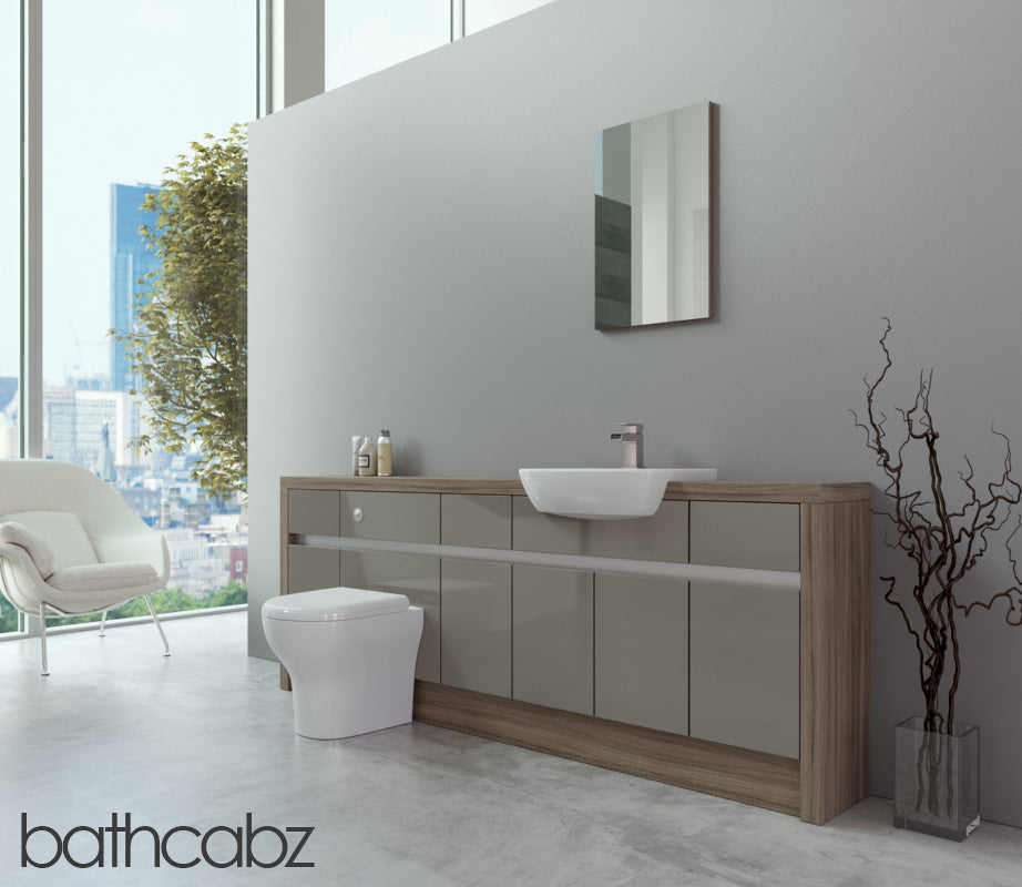 SIDONA DRIFTWOOD BASE UNITS BATHROOM FITTED FURNITURE