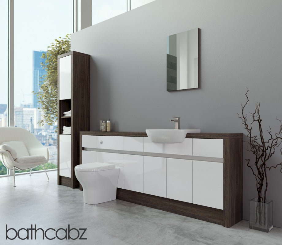 SIDONA MALI WENGE BASE & TALL UNIT BATHROOM FITTED FURNITURE