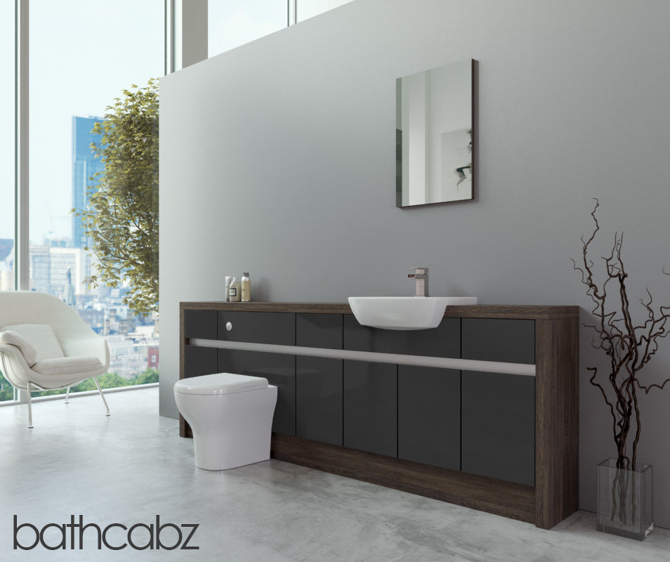 SIDONA MALI WENGE BASE UNITS BATHROOM FITTED FURNITURE