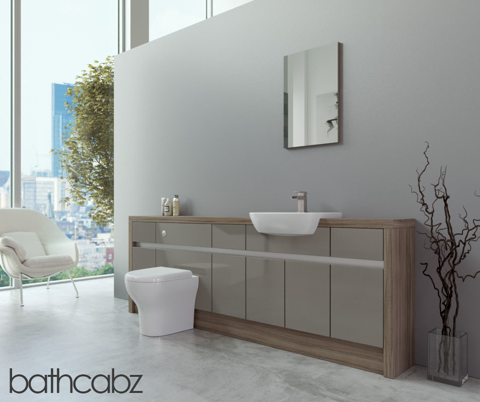 SIDONA DRIFTWOOD BASE UNITS BATHROOM FITTED FURNITURE