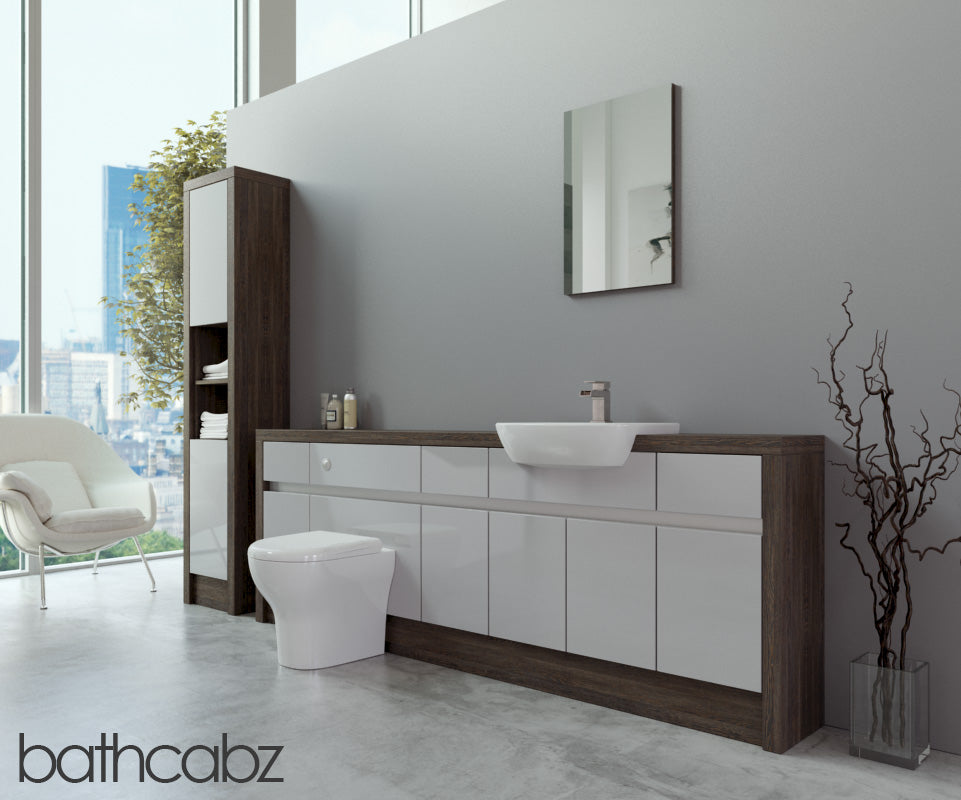 SIDONA MALI WENGE BASE & TALL UNIT BATHROOM FITTED FURNITURE