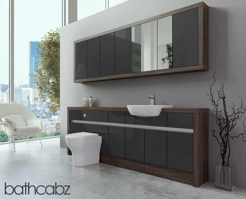 SIDONA MALI WENGE BASE & WALL UNITS BATHROOM FITTED FURNITURE