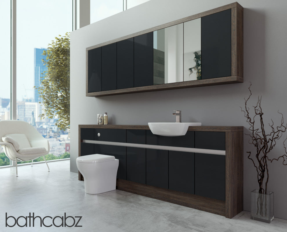 SIDONA MALI WENGE BASE & WALL UNITS BATHROOM FITTED FURNITURE