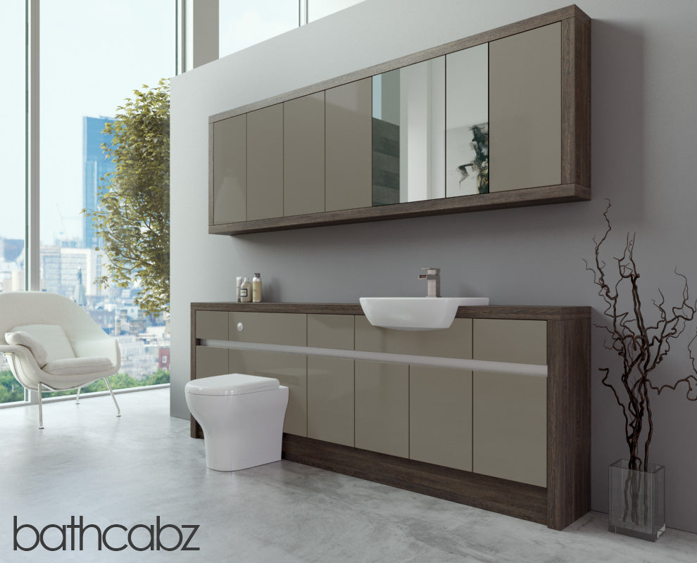 SIDONA MALI WENGE BASE & WALL UNITS BATHROOM FITTED FURNITURE