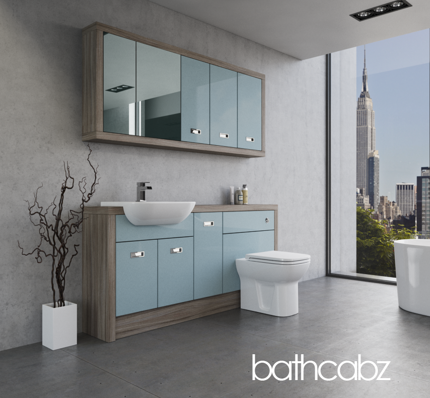 ATHENA DRIFTWOOD BASE & WALL UNITS BATHROOM FITTED FURNITURE