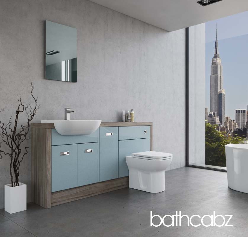 ATHENA DRIFTWOOD BASE UNITS BATHROOM FITTED FURNITURE