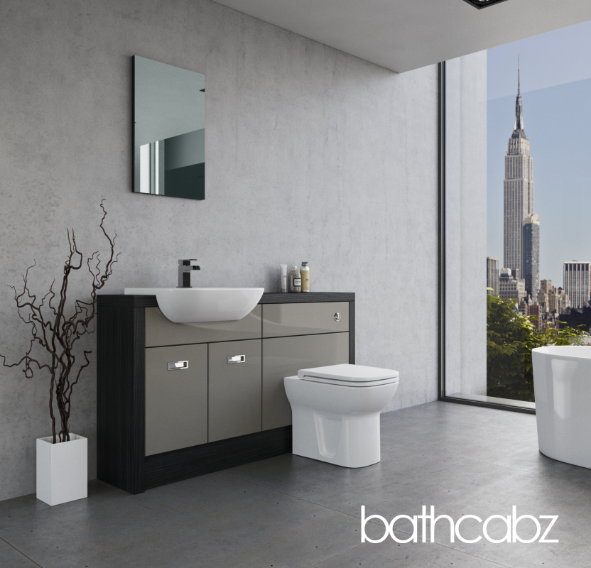 ATHENA HACIENDA BLACK BASE UNITS BATHROOM FITTED FURNITURE