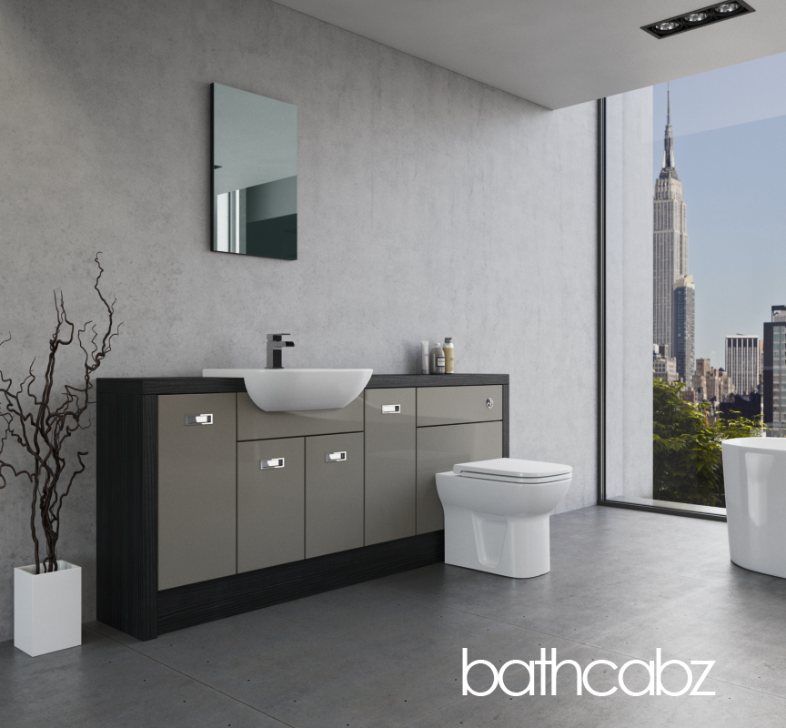 ATHENA HACIENDA BLACK BASE UNITS BATHROOM FITTED FURNITURE