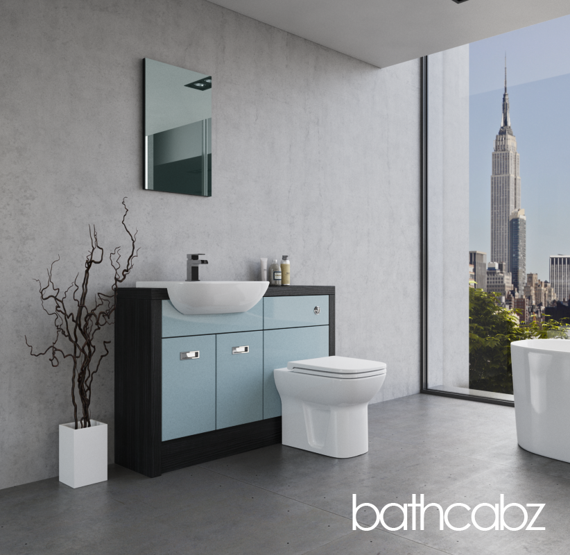 ATHENA HACIENDA BLACK BASE UNITS BATHROOM FITTED FURNITURE