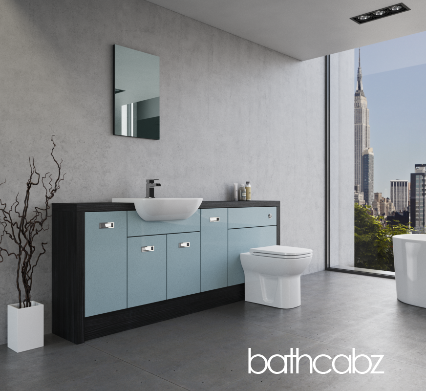 ATHENA HACIENDA BLACK BASE UNITS BATHROOM FITTED FURNITURE