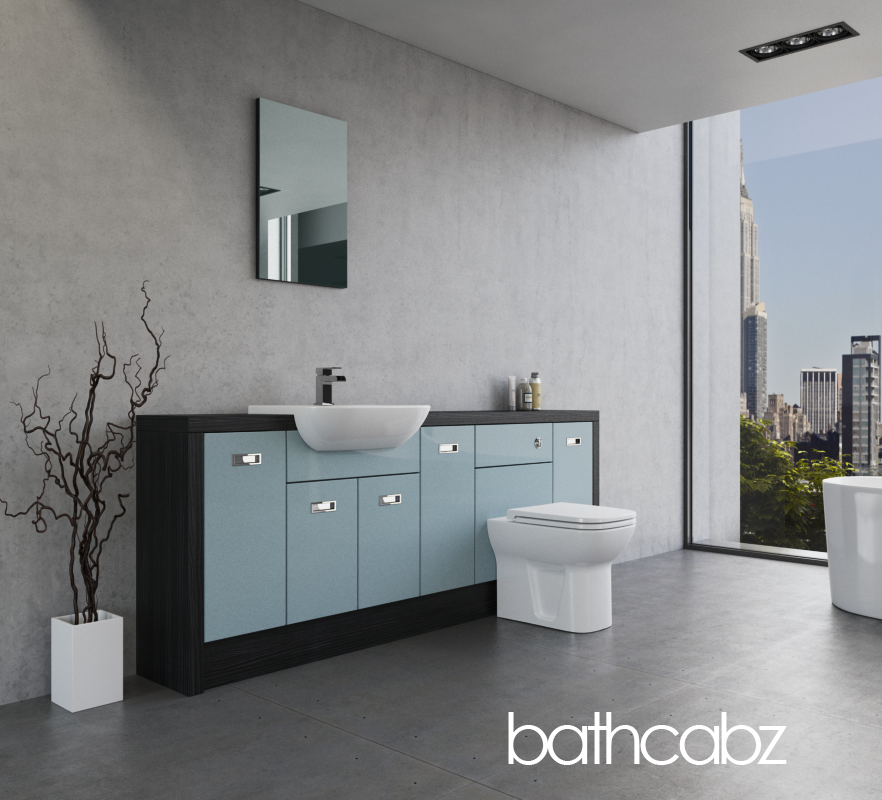 ATHENA HACIENDA BLACK BASE UNITS BATHROOM FITTED FURNITURE