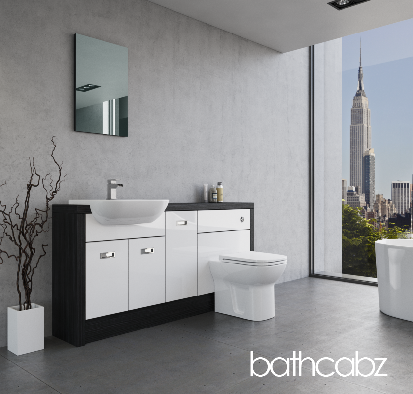 ATHENA HACIENDA BLACK BASE UNITS BATHROOM FITTED FURNITURE