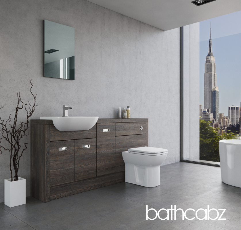 ATHENA NORWICH OAK BASE UNITS BATHROOM FITTED FURNITURE