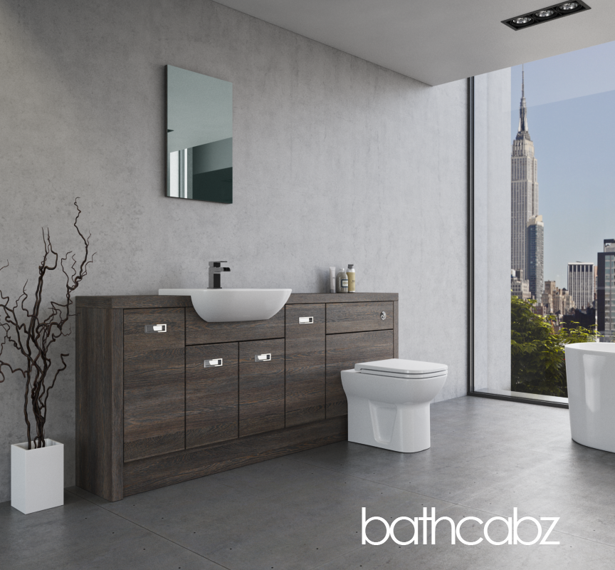 ATHENA NORWICH OAK BASE UNITS BATHROOM FITTED FURNITURE