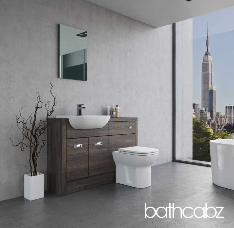 ATHENA NORWICH OAK BASE UNITS BATHROOM FITTED FURNITURE
