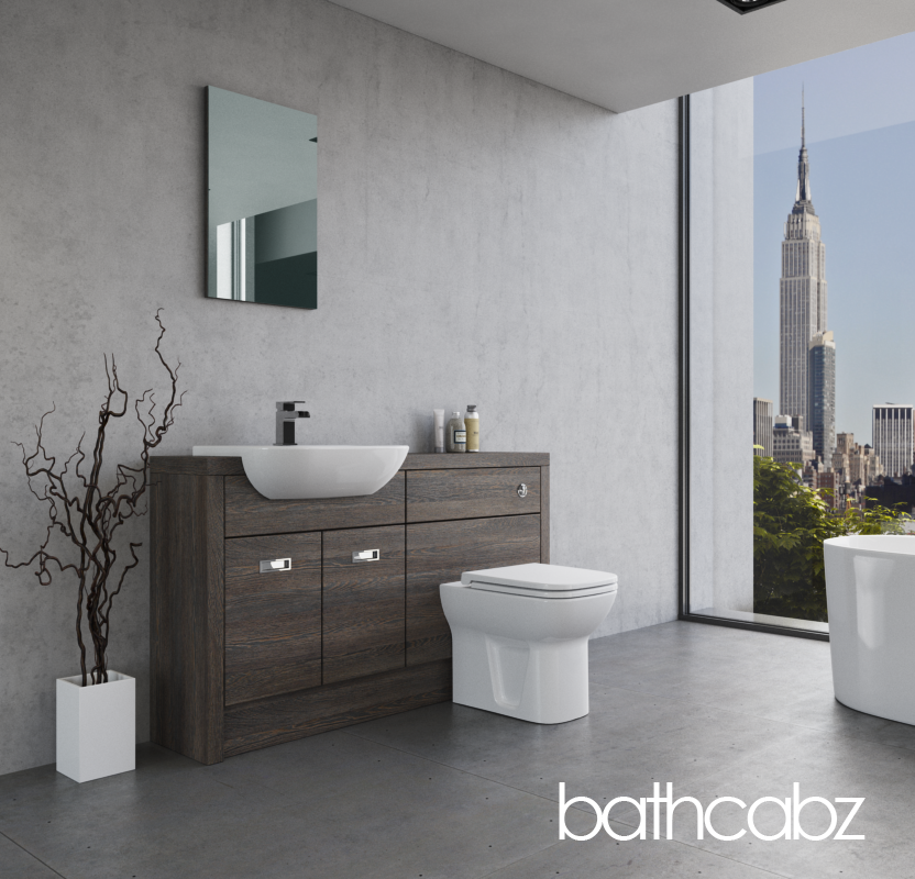 ATHENA NORWICH OAK BASE UNITS BATHROOM FITTED FURNITURE