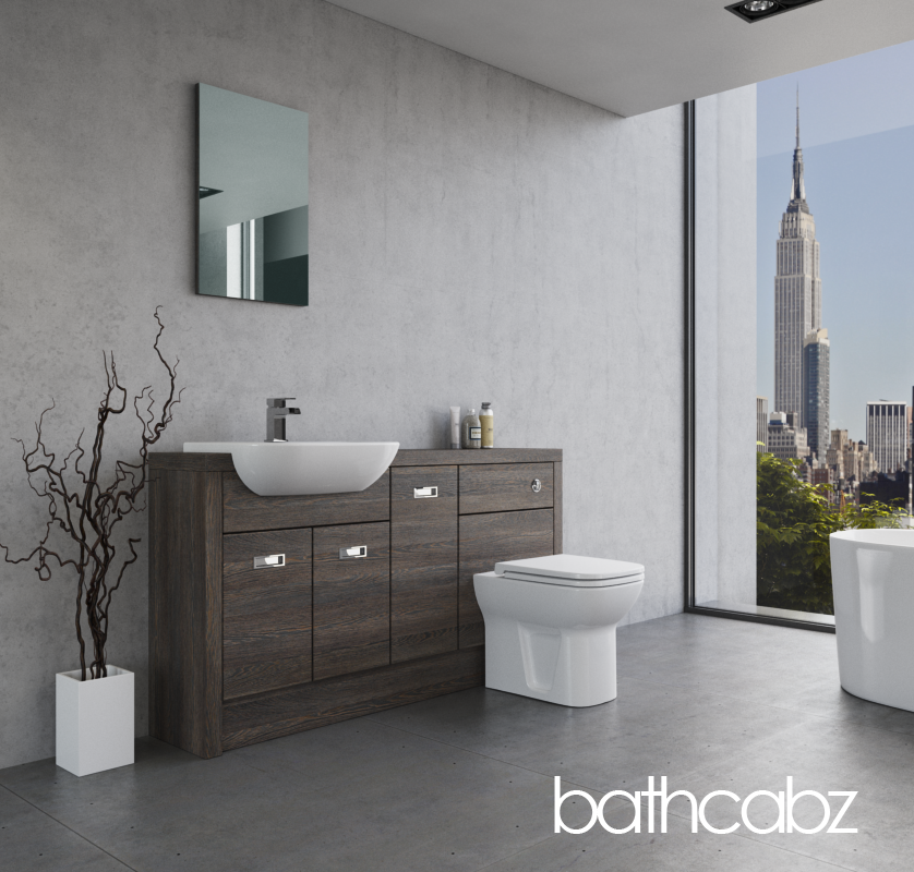 ATHENA NORWICH OAK BASE UNITS BATHROOM FITTED FURNITURE