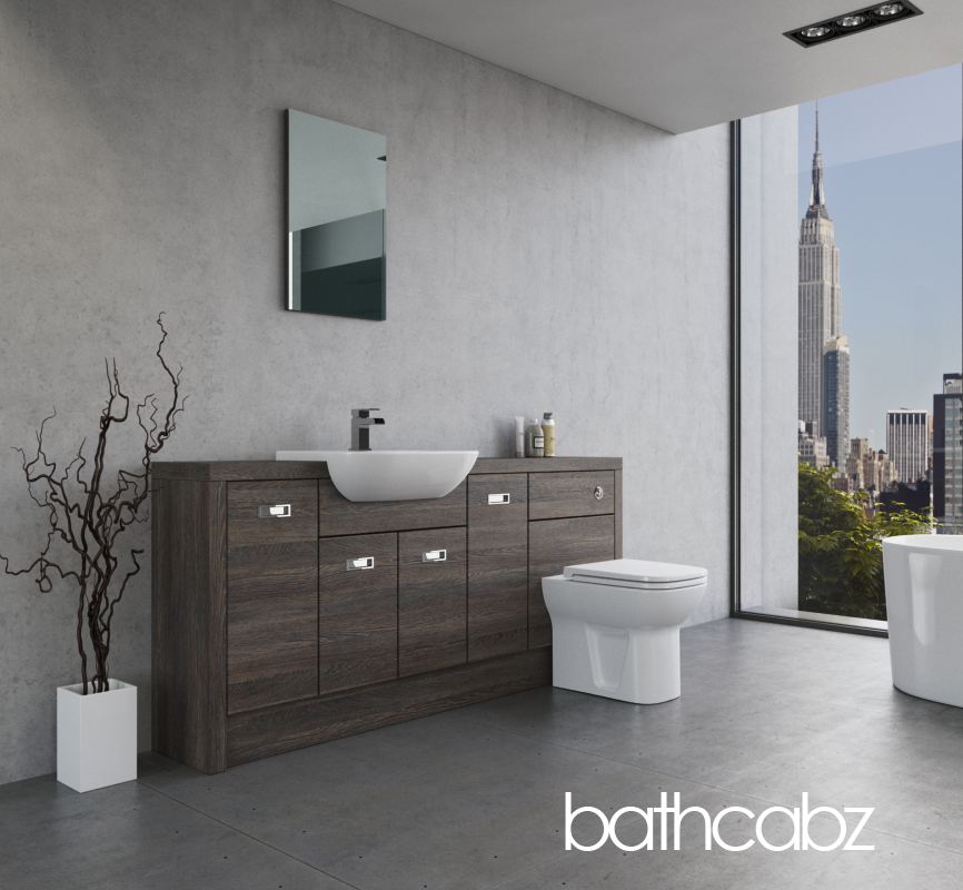 ATHENA NORWICH OAK BASE UNITS BATHROOM FITTED FURNITURE