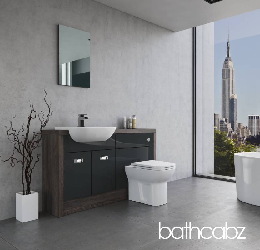 ATHENA NORWICH OAK BASE UNITS BATHROOM FITTED FURNITURE